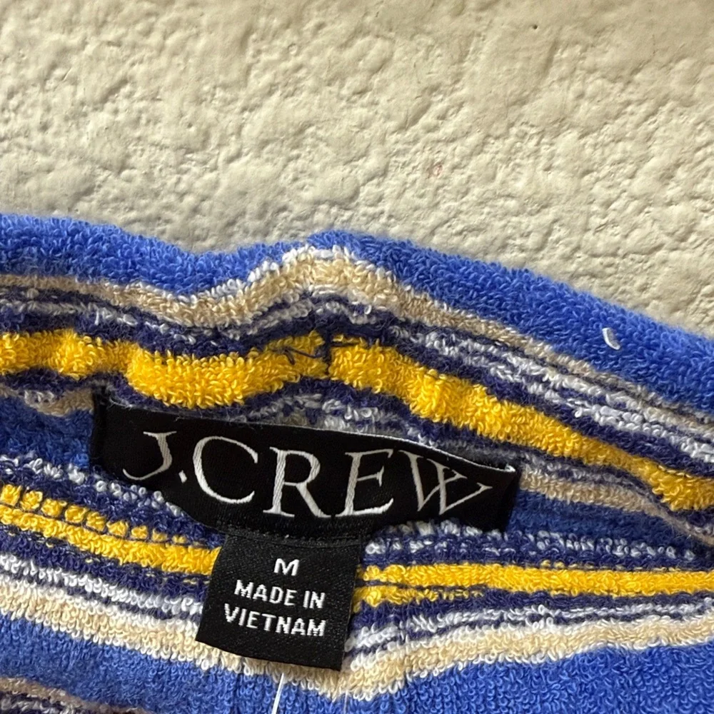 NWT J.Crew Towel Terry Short in Stripe
